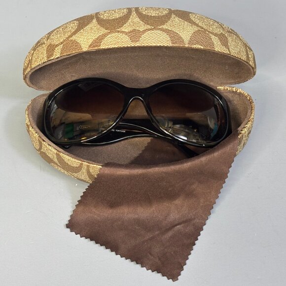 COACH Molly Sunglasses in Tortoise w/ Etched Monogram ~ EUC! - Picture 6 of 12